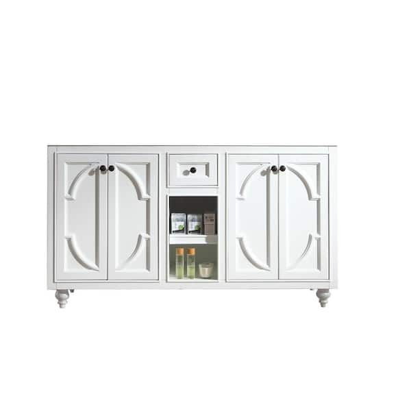 Laviva Odyssey 59 in. W x 21.6 in. D x 33.3 in. H Bath Vanity Cabinet without Top in White
