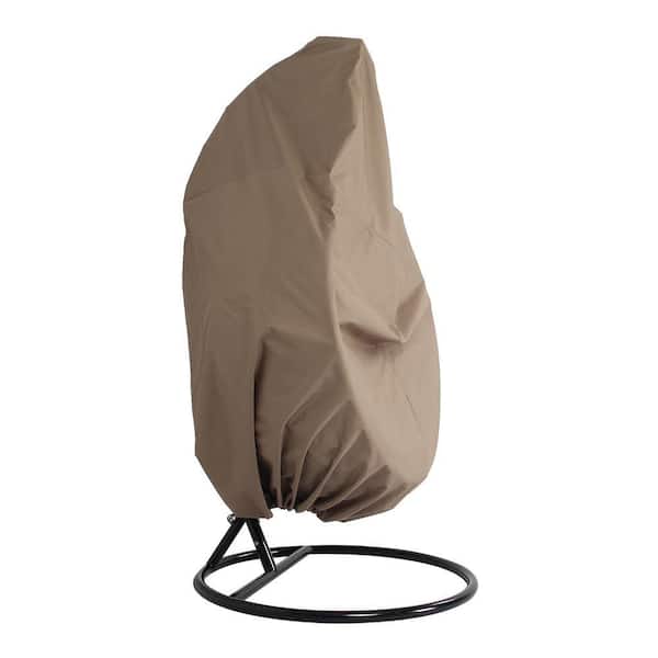 Kadehome 79 in.x 69 in. Brown Double-Seat Swing Chair Canvas Cover