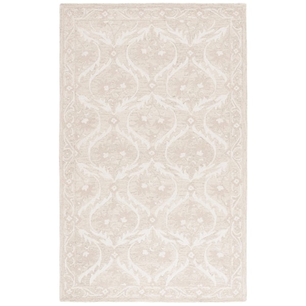 Blossom 5 ft. x 8 ft. Beige/Ivory Geometric Abstract Area Rug