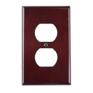 Rosewood 1-Gang Finished Duplex Outlet Wall Plate