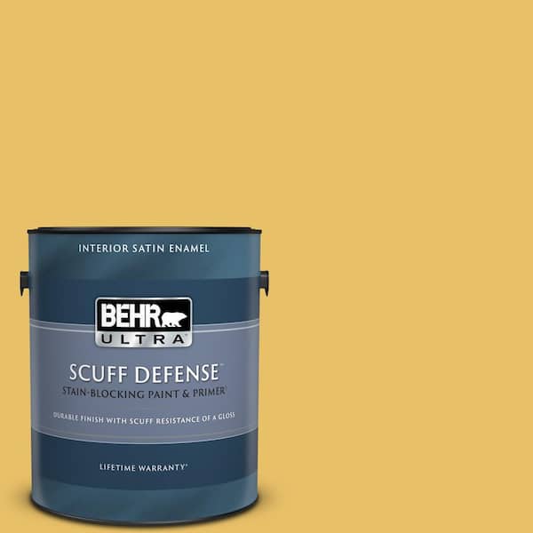 BEHR ULTRA 1 gal. #360D-5 Golden Chalice Extra Durable Satin Enamel Interior Paint & Primer