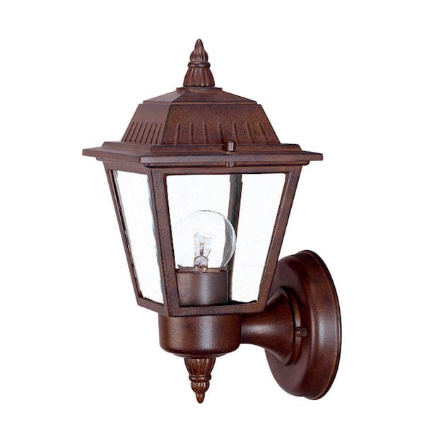 Acclaim Lighting Builder's Choice Collection 1-Light Burled Walnut Outdoor Wall Lantern Sconce