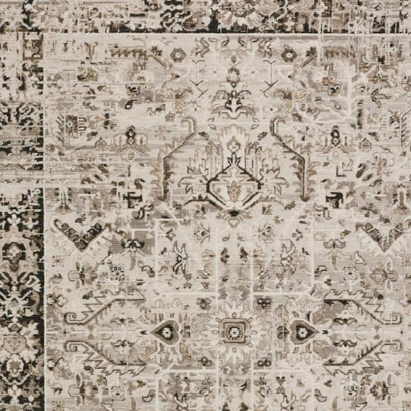 3 x 5 Gray Oriental Runner Rug