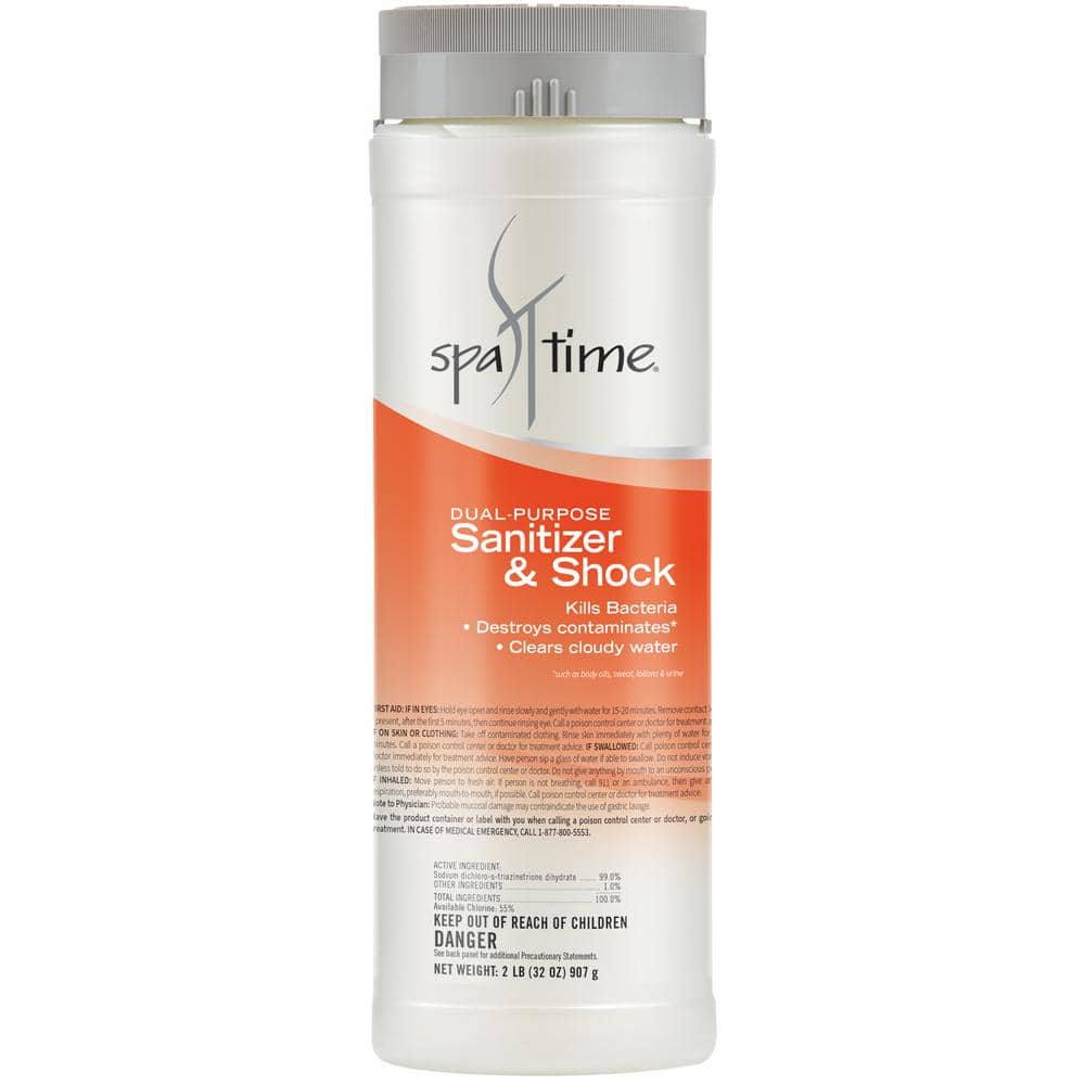 Spa Time 2 lbs. Spa Dual-Purpose Shock and Sanitizer Spa Chlorine