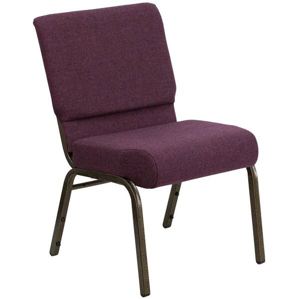 Carnegy Avenue Fabric Stackable Chair in Plum