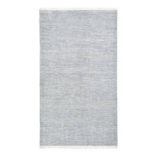 Solo Rugs Pia Contemporary Light Gray 5 ft. x 8 ft. Handmade Area Rug