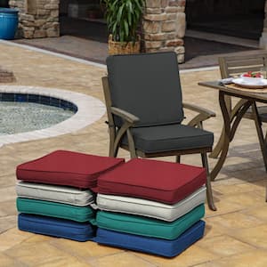 ProFoam 20 in. x 20 in. Slate Grey Outdoor High Back Chair Cushion