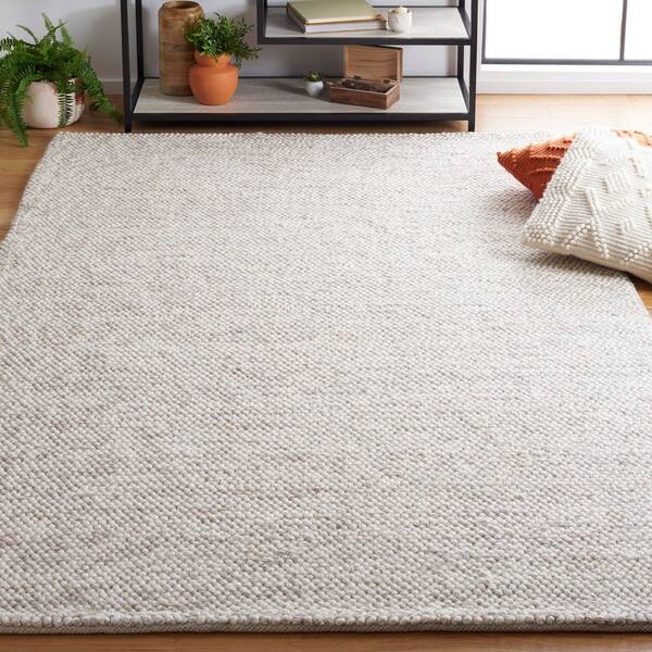 Natura 10 ft. x 14 ft. Beige/Ivory Uniform Marle Area Rug