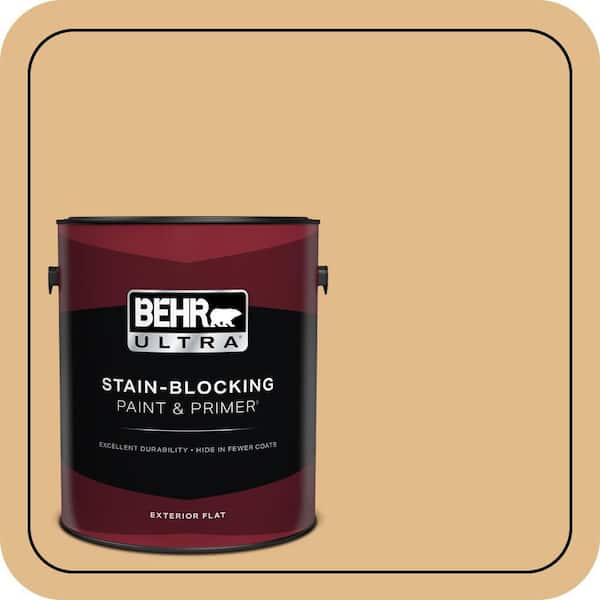 BEHR ULTRA 1 gal. #M280-4 Royal Gold Flat Exterior Paint & Primer