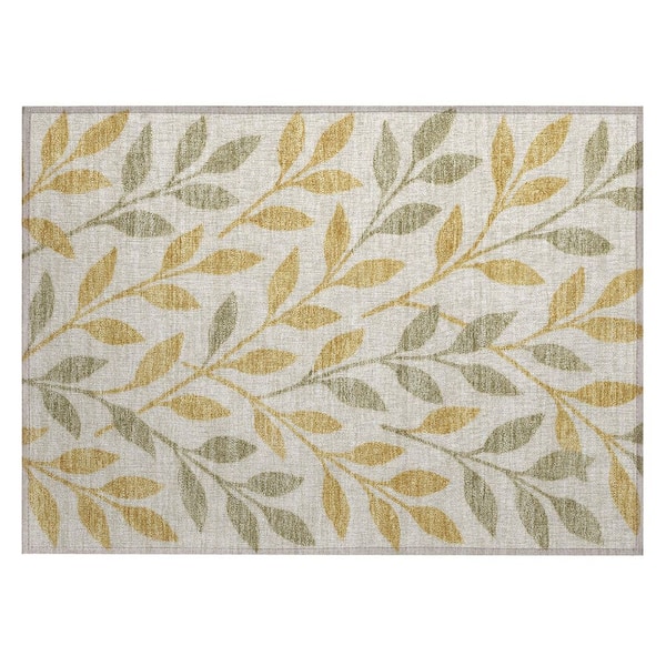 Chantille Machine Washable Indoor/Outdoor Abstract ACN3033 Ivory 3 ft. x 4 ft. Area Rug