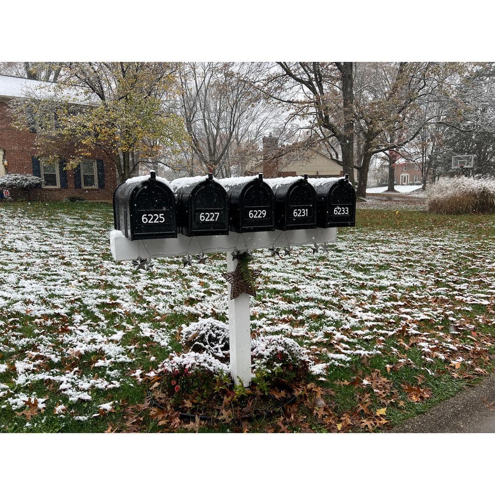 White Vinyl Multi-Mount Mailbox Post Sleeve, 42'' H x 54'' W