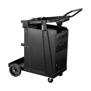 Welding Cart, 2-Drawers Welder Cart Heavy Duty with Anti-Theft Lockable Cabinet, 350 lbs. Static Weight Capacity