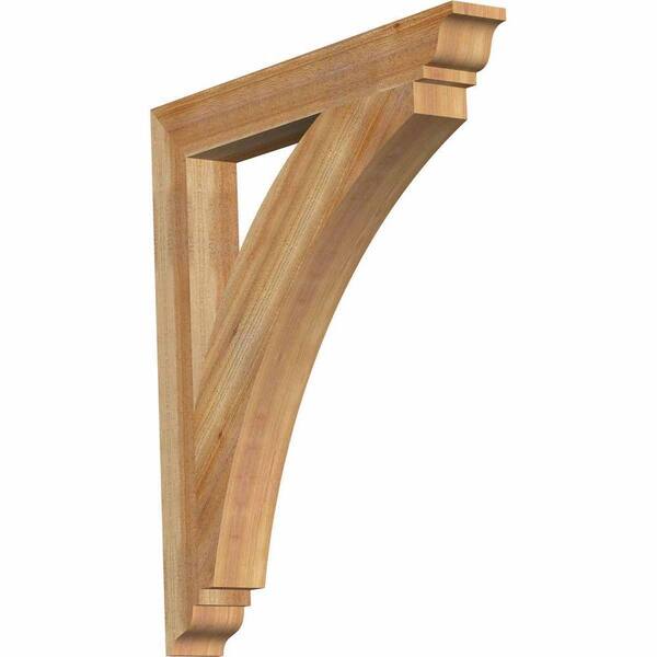 Ekena Millwork 4 in. x 36 in. x 32 in. Western Red Cedar Thorton Traditional Rough Sawn Bracket