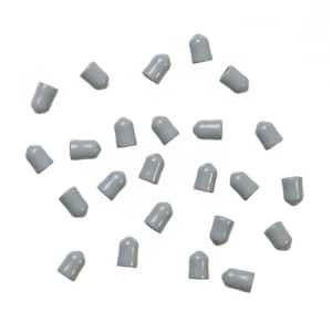 Max Load 0.25 in. L Silver Vinyl Wire Shelf End Cap (24-Pack)