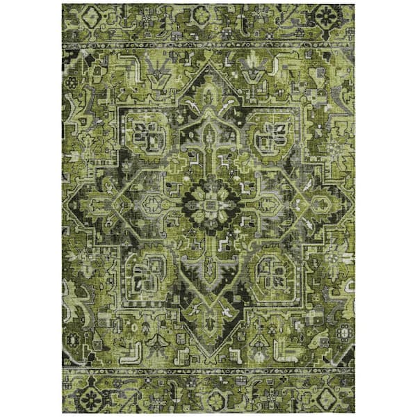 Addison Rugs Chantille ACN570 Olive 5 ft. x 7 ft. 6 in. Machine Washable Indoor/Outdoor Geometric Area Rug