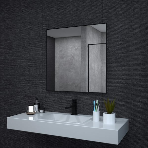 niveal Aura 30 in. W x 30 in. H Rectangular Framed Wall Bathroom