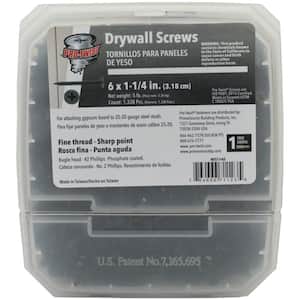 #6 x 1-1/4-in Flat Head Fine Thread Drywall Screws (5 lbs./Pack)