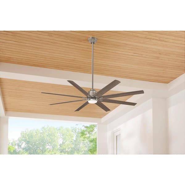 Kensgrove 72 In Integrated Led Indoor Outdoor Brushed Nickel Ceiling