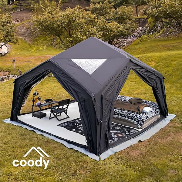 12 ft. x 12 ft. Hub Station Inflatable Tents, Black