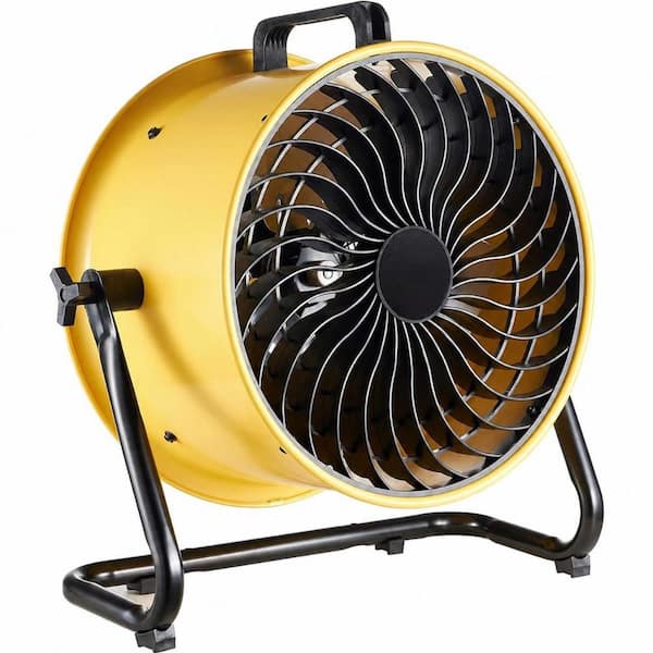 16 in. 3 Speeds High Velocity Drum Air Circulator Floor Fan in Yellow with 1/4 HP Powerful Motor, 2800 CFM