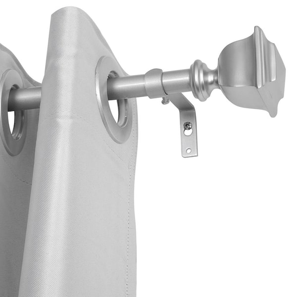 Utopia Alley 0.75 Inch Curtain Rod For Windows 48 to 86 Inch, Adjustable Drapery Rods, Nickel