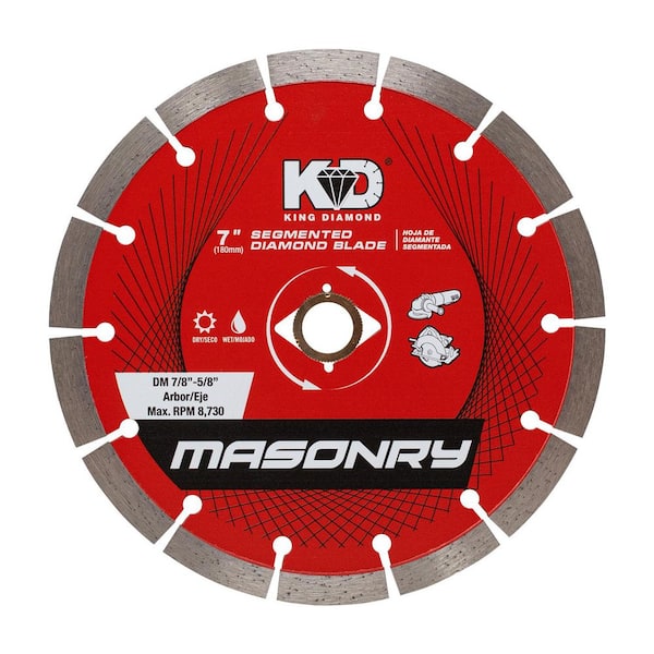 7 in. Masonry Material Cutting Segmented Rim Diamond Blade