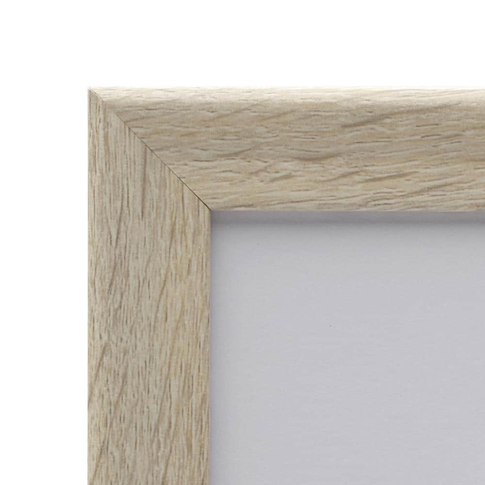 Set of 9 Beige Wood Wall-Mount Photo Frames