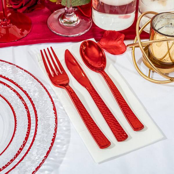 Set 50 Bicchieri Rossi In Plastica Resistente NUZEKY - 350 Ml, Riutilizzabili, Per Feste E Campeggio