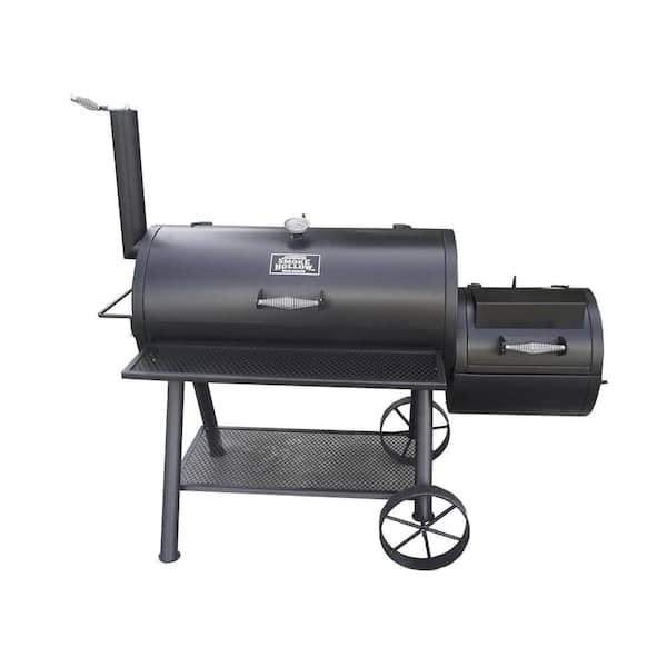 Smoke Hollow Deluxe Pro Charcoal Smoker and Grill Wagon in Black