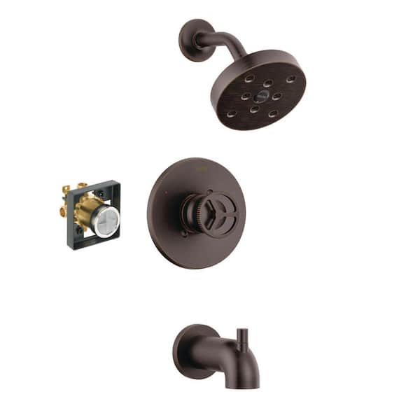 Delta Trinsic Single-Handle 1-Spray Tub and Shower Faucet in Venetian Bronze (Valve Included)