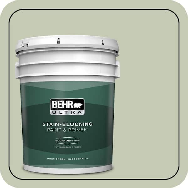 BEHR ULTRA 5 gal. #420E-3 Spring Hill Extra Durable Semi-Gloss Enamel Interior Paint & Primer