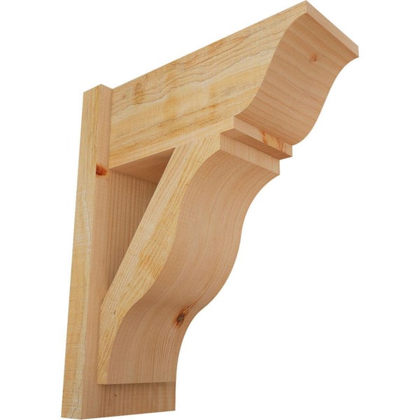 Ekena Millwork 8 in. x 22 in. x 18 in. Fuston Traditional Rough Sawn Douglas Fir Outlooker