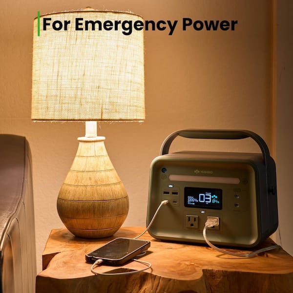 YOSHINO Solid-State Portable Power Station, 330W /480W Peak, Push-Button  Start Battery Generator for Outdoor, Home, Camping B330 SST - The Home Depot