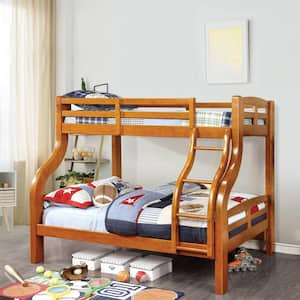 Amiel Oak Twin Over Full Bunk Bed