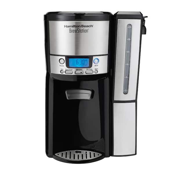 Hamilton Beach BrewStation 12-Cup Programmable Stainless Steel Drip Coffee Maker with Removable Water Reservoir