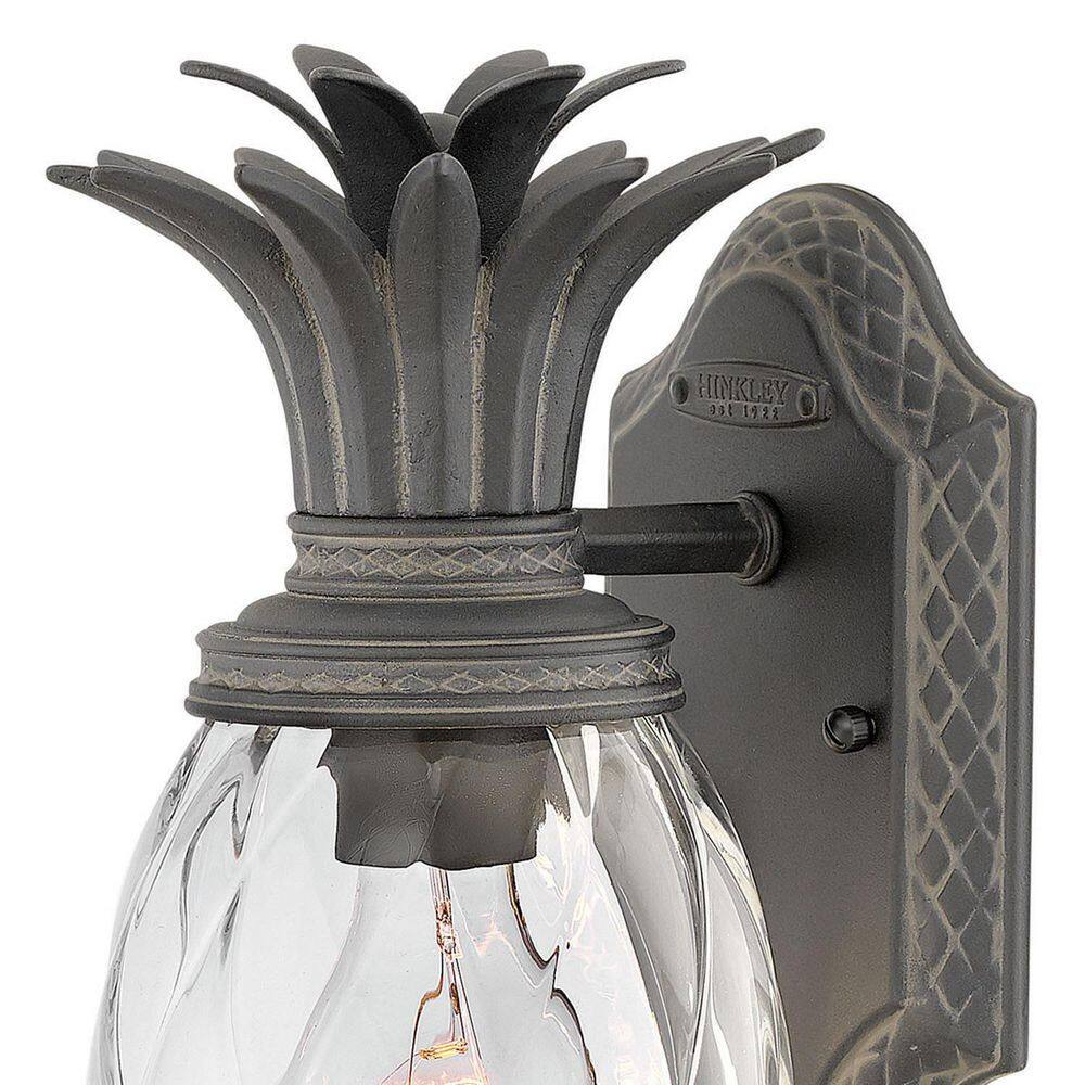 Plantation Pineapple 14" Museum Black Outdoor Wall Light with Clear Optic Glass