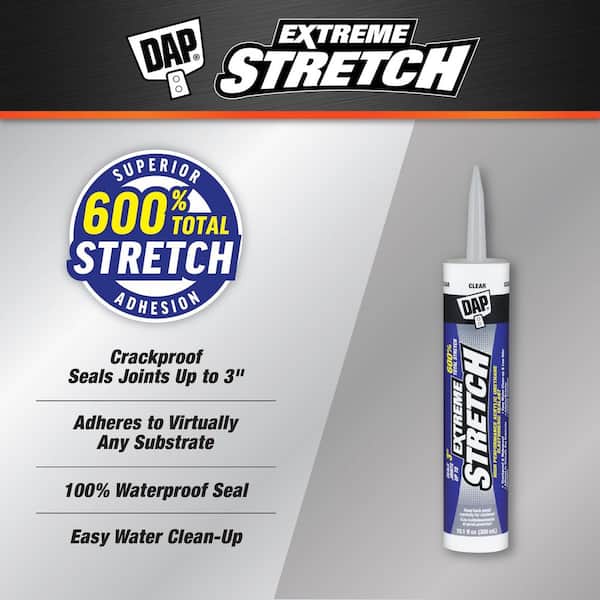 Extreme Stretch 10.1 oz. Clear Premium Crackproof Elastomeric Sealant (12-Pack)