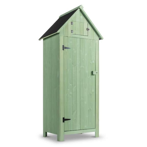 2.53 ft. W x 1.7 ft. D Wood Shed with Door (2.84 sq. ft. )
