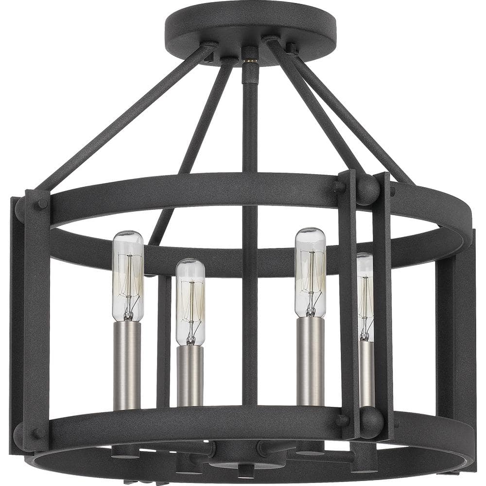 Victor 16" Transitional Dual-Finish Semi-Flush Mount Light