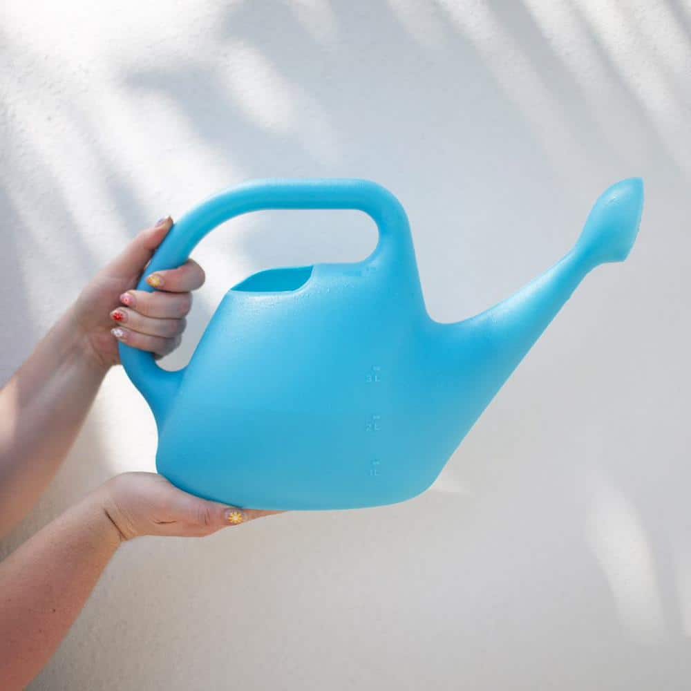 Bloem Translucent Blue Plastic 1 Gallon Watering Can