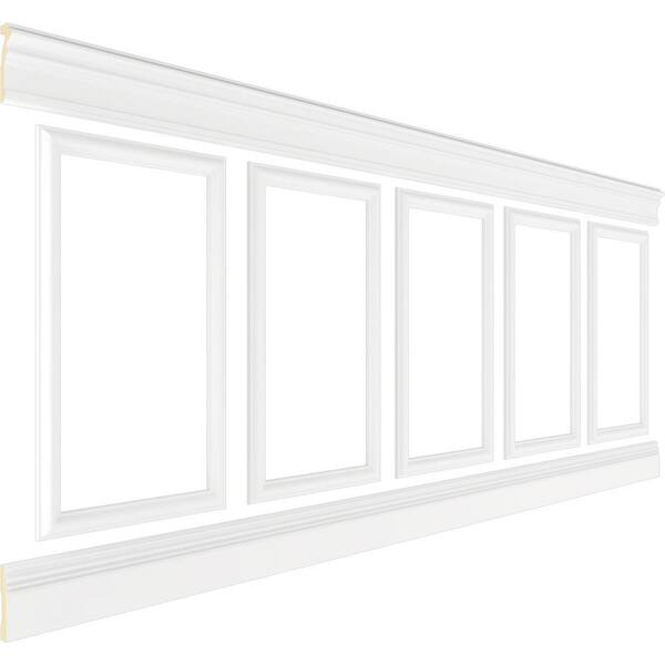 Ekena Millwork 94 1 2 In Adjustable 40 To 44 Ashford Square Panel Traditional Wainscot Paneling Kit Wpkusq021p040 - Wainscot Wall Panel Kits Ekena Millwork 94 1 2 In Adjustable 40 To 44 Ashford Square Panel Traditional Wainscot Paneling Kit Wpkusq021p040 - Wainscot Wall Panel Kits