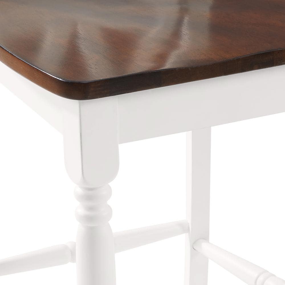 Cherry Wood Shelby 24" Counter Stool Set with Classic Turned Legs