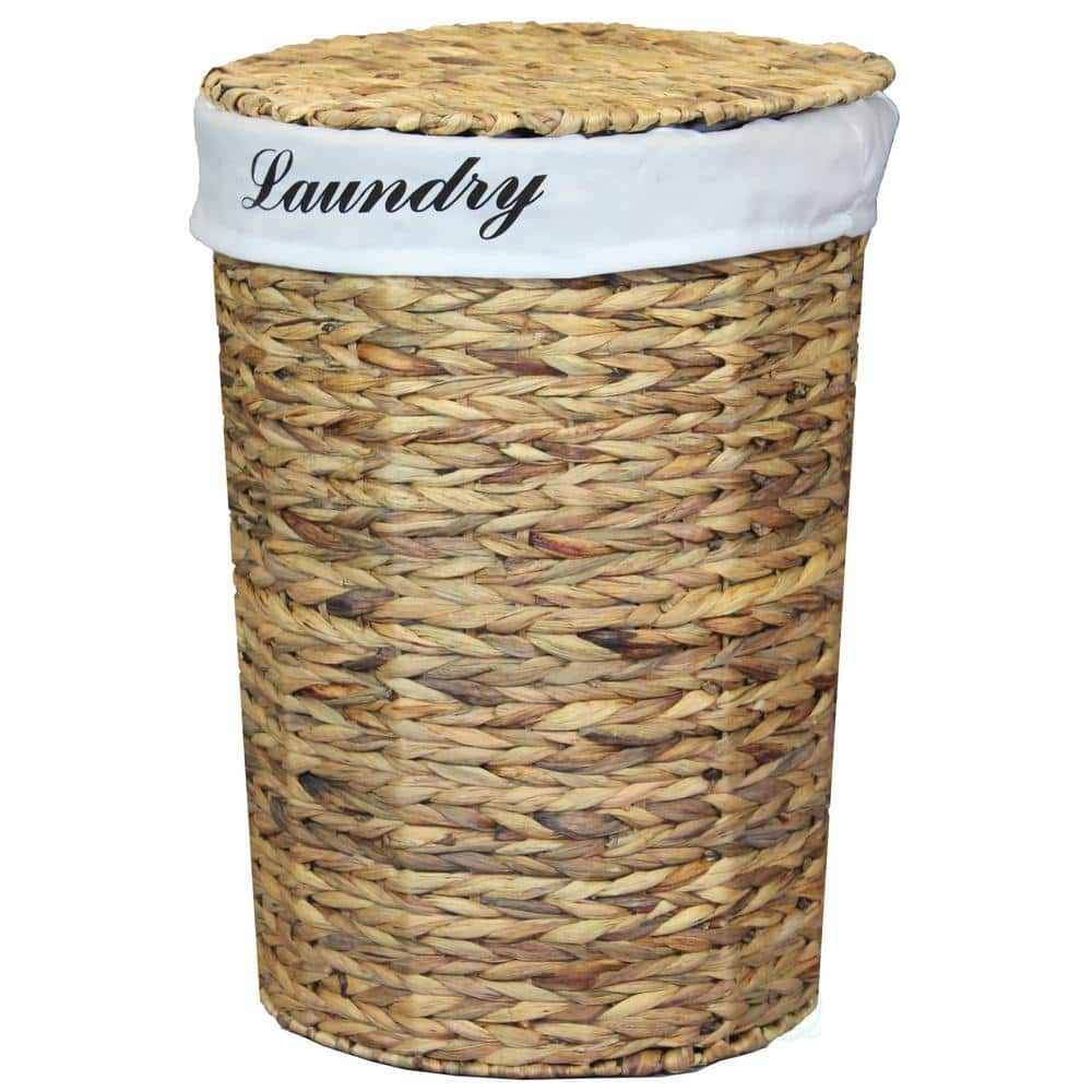 Vintiquewise Large Woven Cattail Leaf Round Flower Pot Planter Basket with  Leak-Proof Plastic Lining QI003832.L - The Home Depot