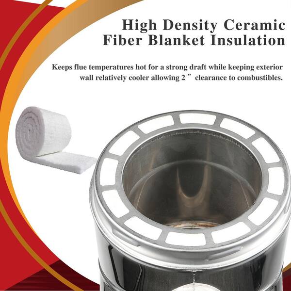 ALLFUEL HST 6 in. x 24 in. Square Ceiling Support for Double Wall Chimney  Pipe BL.EV.RB-SHT6SCS24-P - The Home Depot