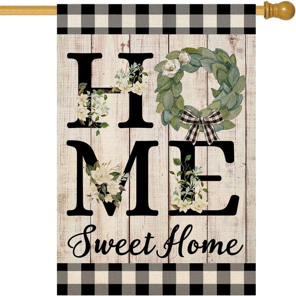 Summer House Flag Burlap Vertical Double Sided 28 x 40 in. Home Sweet Home Magnolia Large House Flag price history on PriceWatchPro