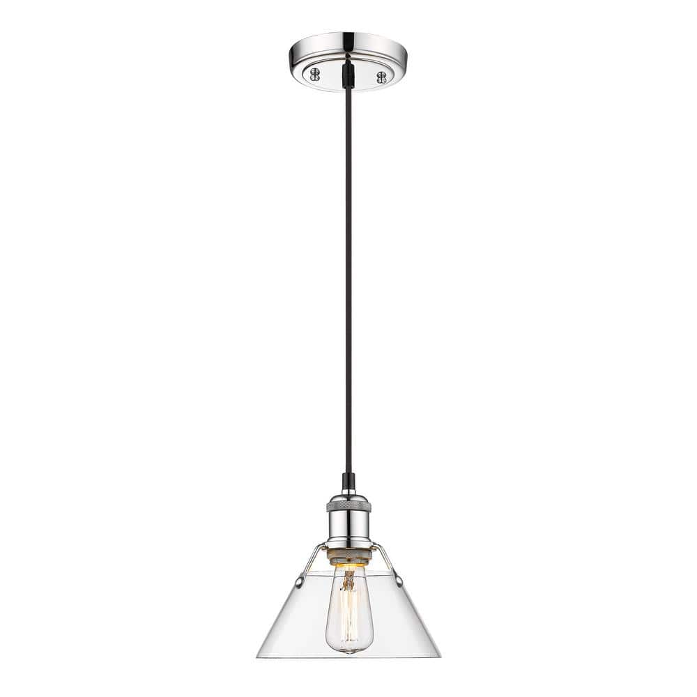 Orwell 100-Watt 1-Light Chrome and Clear Glass Mini Pendant Light price history on PriceWatchPro