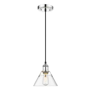 Orwell 100-Watt 1-Light Chrome and Clear Glass Mini Pendant Light