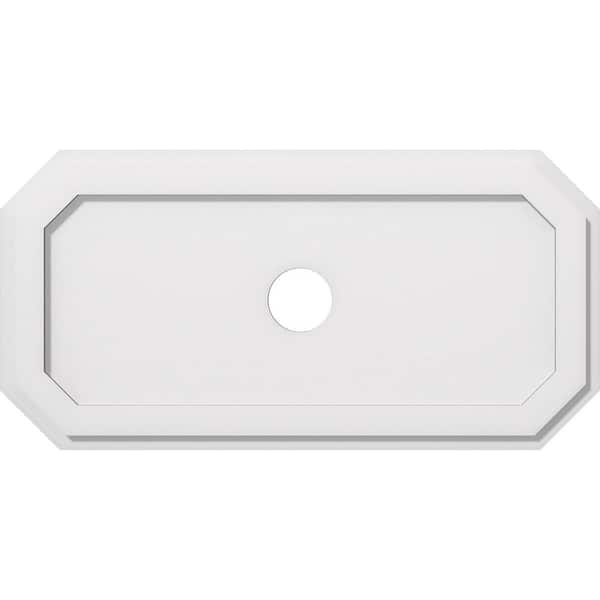 Ekena Millwork 28 in. W x 14 in. H x 3 in. ID x 1 in. P Emerald Architectural Grade PVC Contemporary Ceiling Medallion