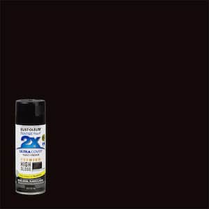 12 Oz Black Satin Enamel Finish Spray Paint [Set of 6]