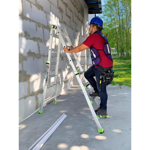 Louisville Ladder 18-Ft Reach Aluminum Multi-Position Ladder, Type